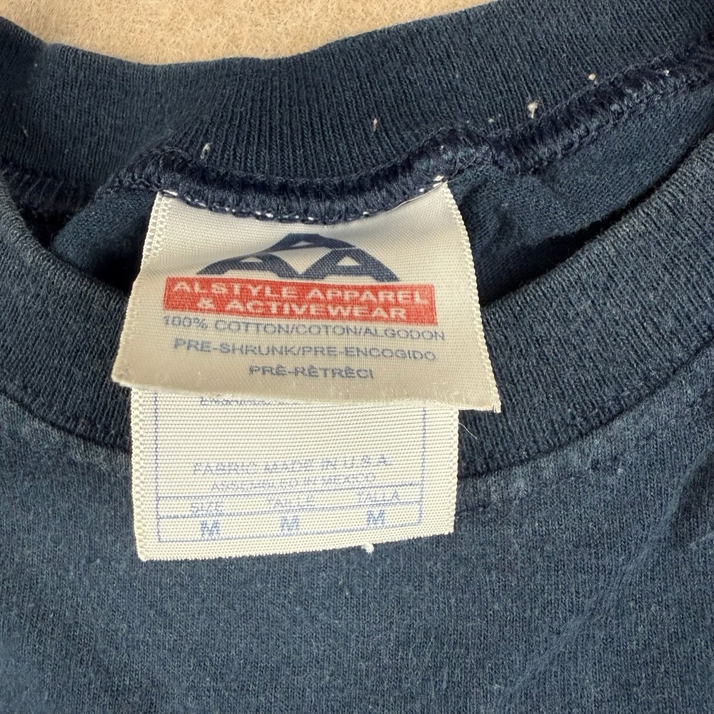 Y2K Seattle Mariners Sleeveless Shirt Mens M Navy MLB Logo Baseball 2002 - Picture 3 of 8